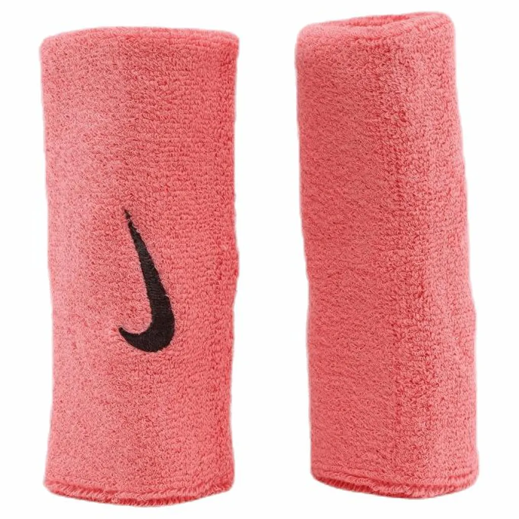 Nike EQ Swoosh Doublewide Wristbands Pink/Grey Rosa Discount