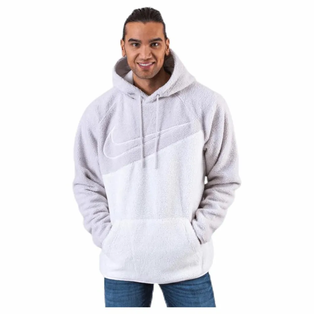 Swoosh Hoodie Fleece White/Grey*Nike Best