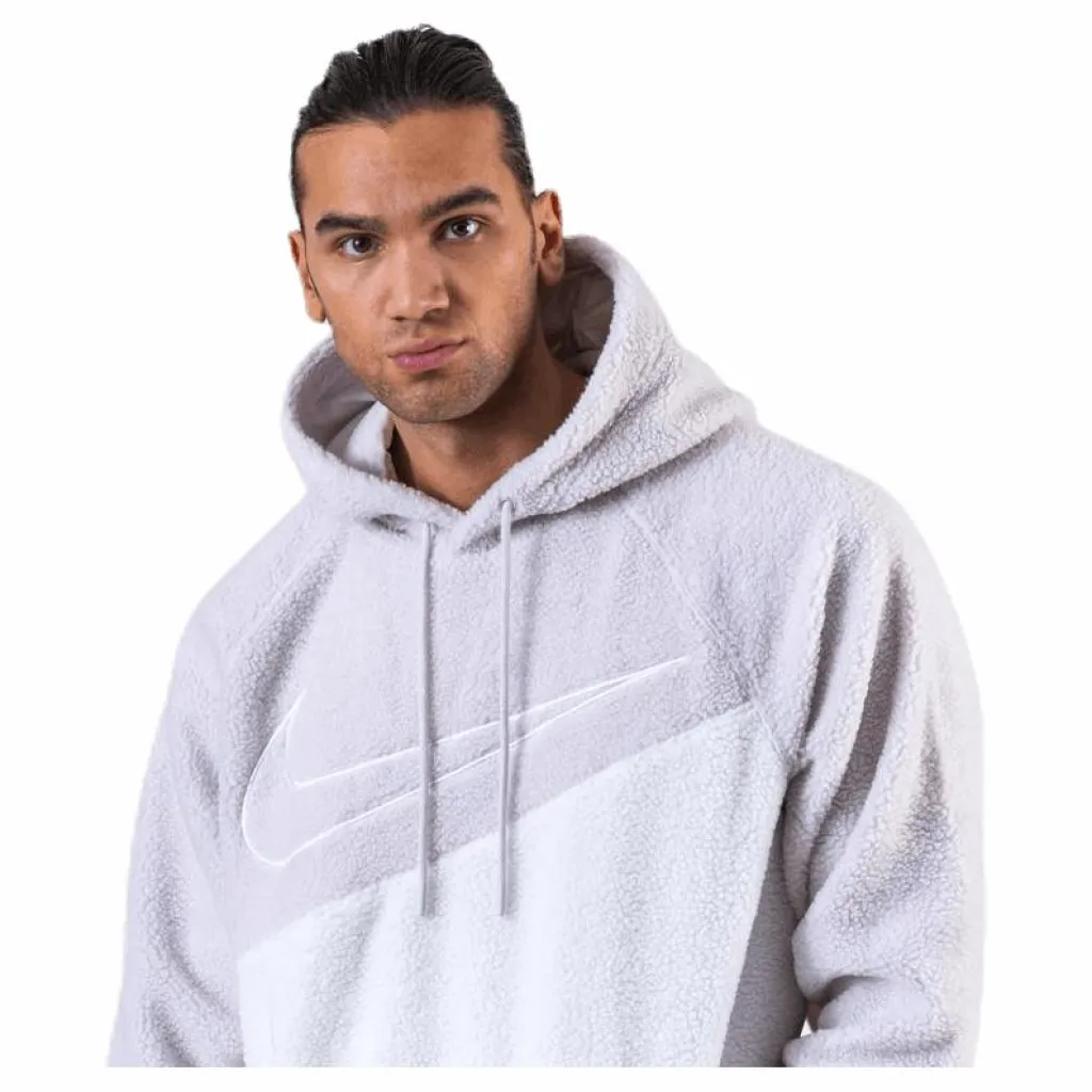 Swoosh Hoodie Fleece White/Grey*Nike Best