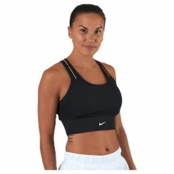 Nike Swoosh Icnclsh Pkt Bra Pd Black Svart New