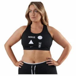 Nike Swoosh Icon Clash Bra Plus White/Black Svart Sale