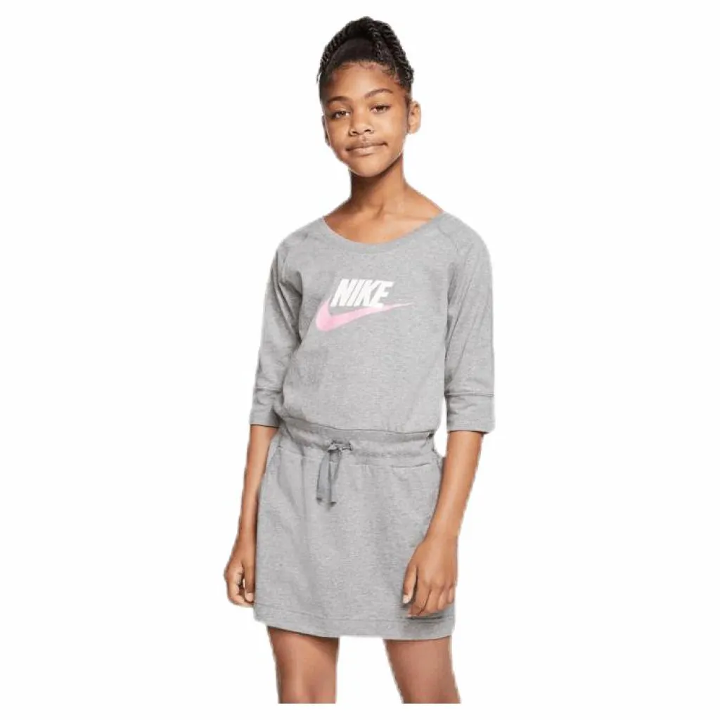 Nike Swoosh Jersey Dress Junior Grey Grå Hot