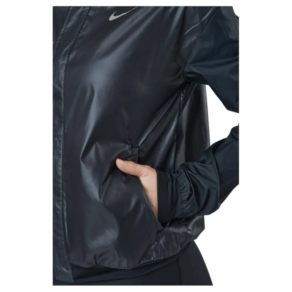 Nike Swoosh Run Women's Running Jacket BLACK/WHITE Svart Hot
