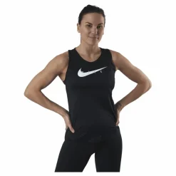Nike Swoosh Running Tank Black/Silver Svart Hot