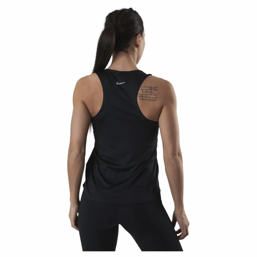Nike Swoosh Running Tank Black/Silver Svart Hot