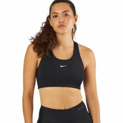 Swoosh Women's Medium-Support 1-Piece Pad Sports Bra BLACK/WHITE*Nike Best