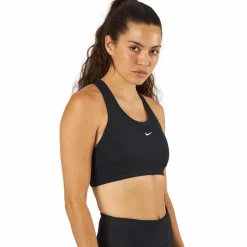 Swoosh Women's Medium-Support 1-Piece Pad Sports Bra BLACK/WHITE*Nike Best