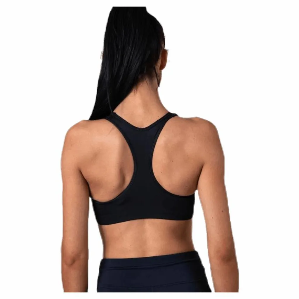 Swoosh Women's Medium-Support Non-Padded Sports Bra BLACK/WHITE/WHITE*Nike Clearance