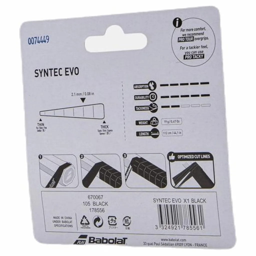 Babolat Syntec Evo 1-Pack black Svart Outlet