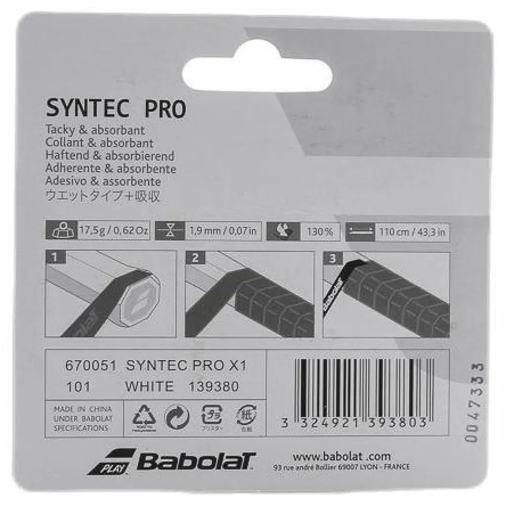 Syntec Pro 1-Pack white*Babolat Best