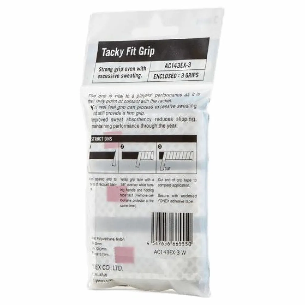 Yonex Tacky Fit Grip White SVARTnTJOCKLEK: 0,7mmnMATERIAL: POLYURETHANE, NYLONnMADE IN JAPAN","category": "","url": "https://sportamore.com/products/214882-yonex-tacky-fit-grip-vit","gtin13": "4547656665550","productId": "4547656665550","image": {"@type": "ImageObject","url": "https://sportamore.com/cdn/shop/products/4547656665550_001_ab55e609d2d34d61954b340b474551d1_1024x1024.png?v=1679003236","image": "https://sportamore.com/cdn/shop/products/4547656665550_001_ab55e609d2d34d61954b340b474551d1_1024x1024.png?v=1679003236","name": "Tacky Fit Grip White","width": 1024,"height": 1024}}icon-searchStäng (esc) Best
