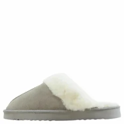 Tamara W Warm Leather Slipper Chateau Gray*Mols