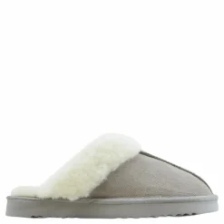 Tamara W Warm Leather Slipper Chateau Gray*Mols