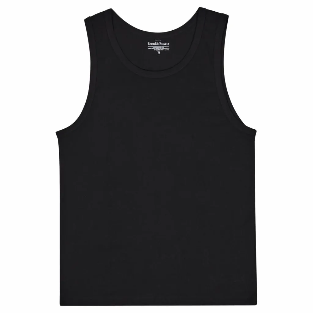 Bread & Boxers Tank Relaxed Svart Clearance