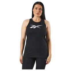 Reebok TE Graphic Vector Tank Black Svart Discount