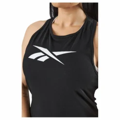 Reebok TE Graphic Vector Tank Black Svart Discount