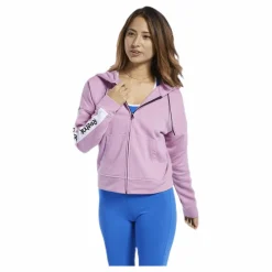 Reebok Te Linear Logo Fullzip Pink Rosa New