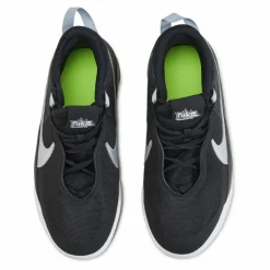 Nike Team Hustle D 10 Big Kids' Basketball Shoes BLACK/METALLIC SILVER-VOLT-WHITE Svart Discount
