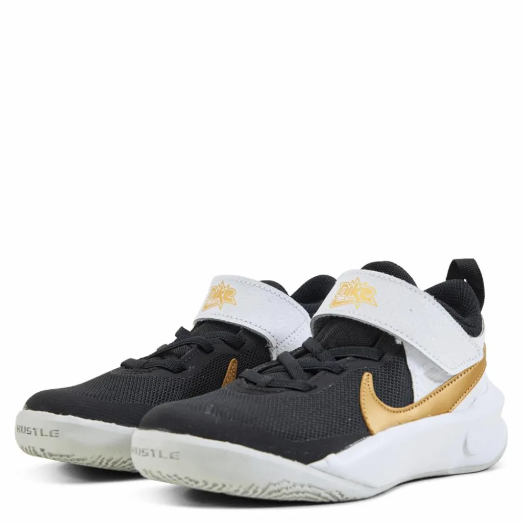 Team Hustle D 10 Little Kids' Shoes BLACK/METALLIC GOLD-WHITE-PHOTON DUST*Nike Clearance
