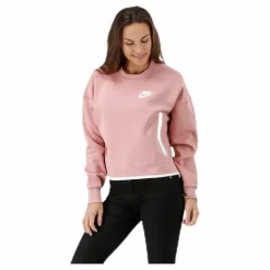 Nike Tech Fleece Crew Pink/White Rosa New