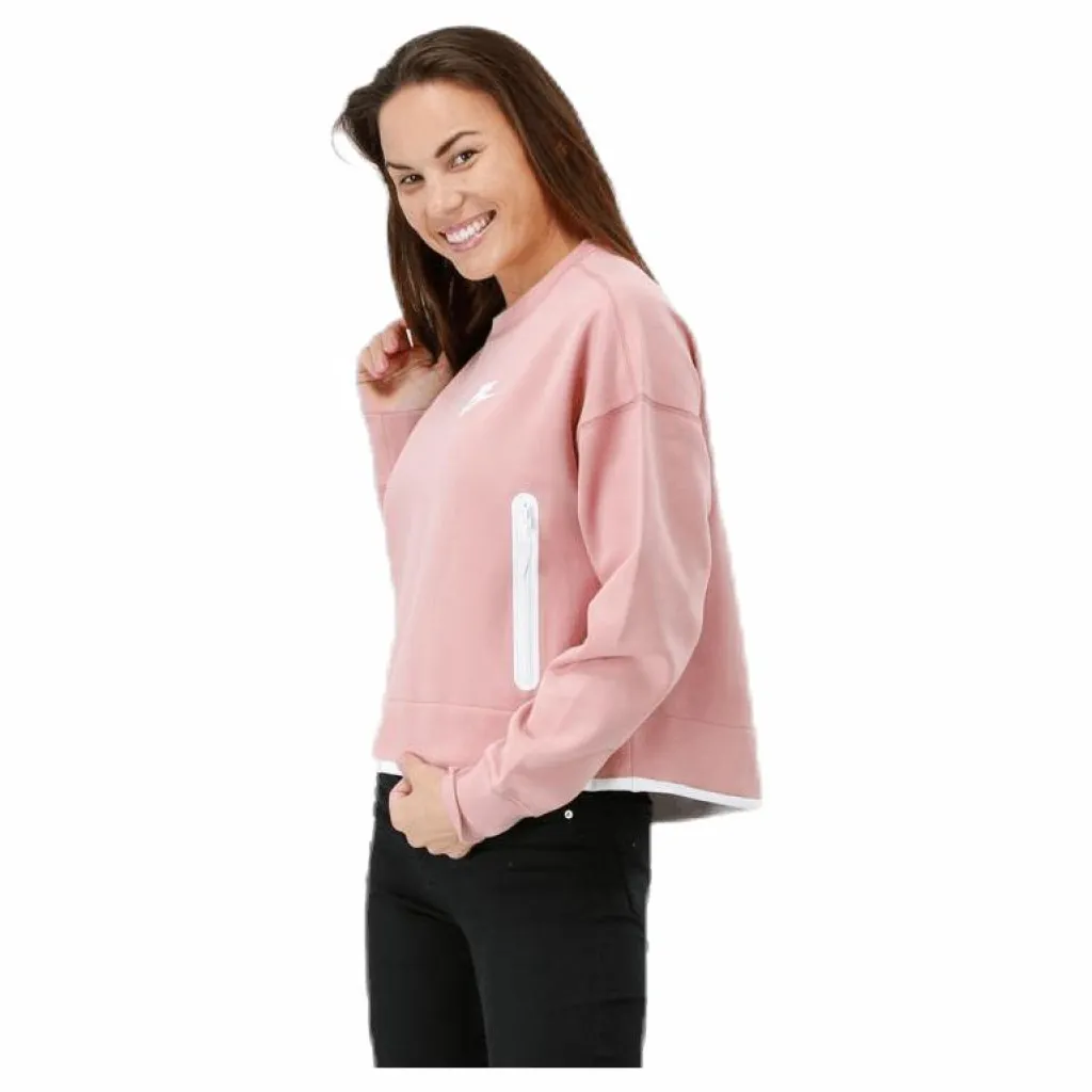 Nike Tech Fleece Crew Pink/White Rosa New