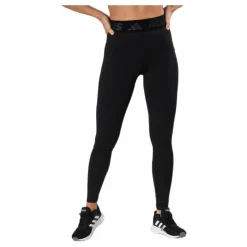 adidas Techfit Long Branded Elastic Tight Black / White Svart Outlet