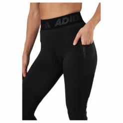 adidas Techfit Long Branded Elastic Tight Black / White Svart Outlet