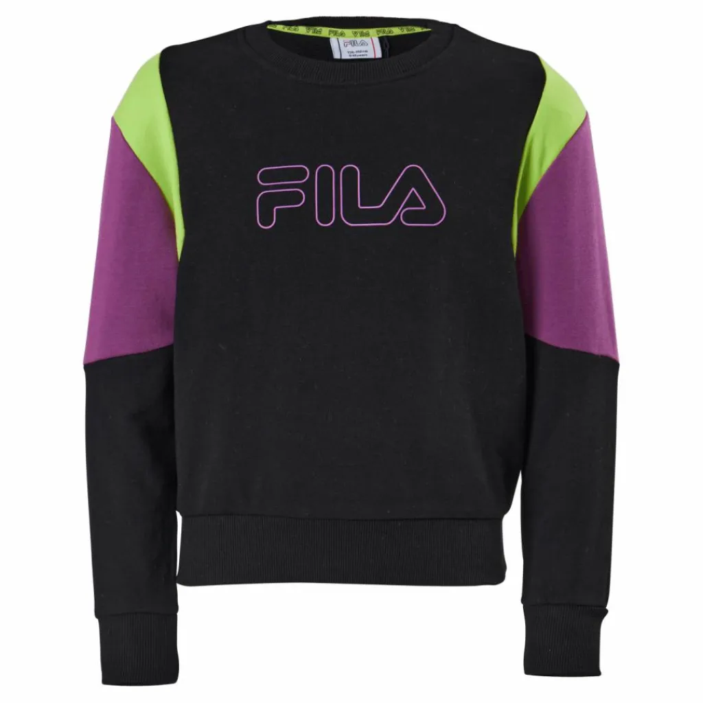 Teens Girls Samia Cropped Bloc Black-hyacinth Violet-love Bir*Fila