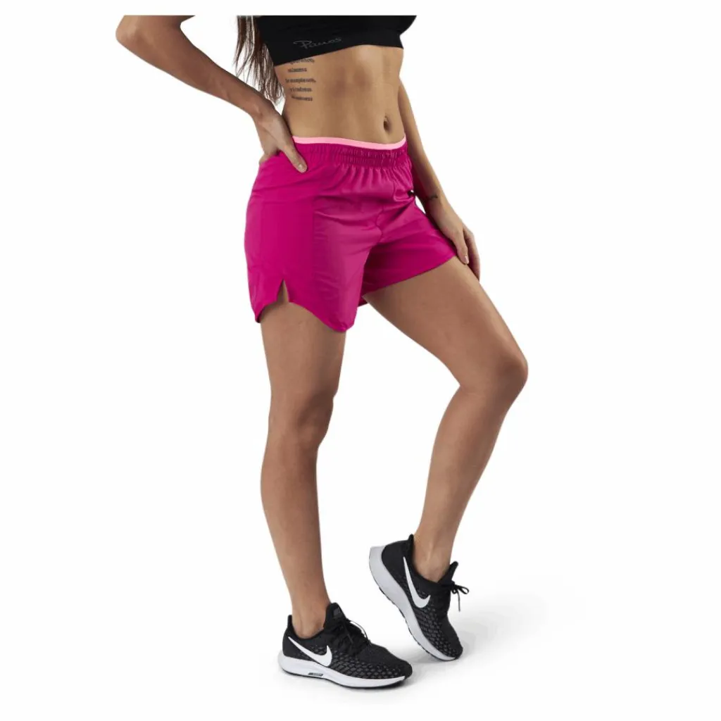 Nike Tempo Luxe 5" Running Short Silver/Red Rosa New