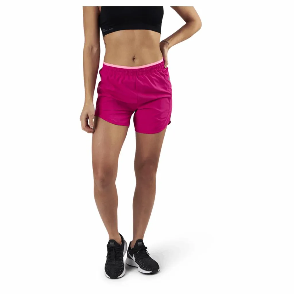 Nike Tempo Luxe 5" Running Short Silver/Red Rosa New