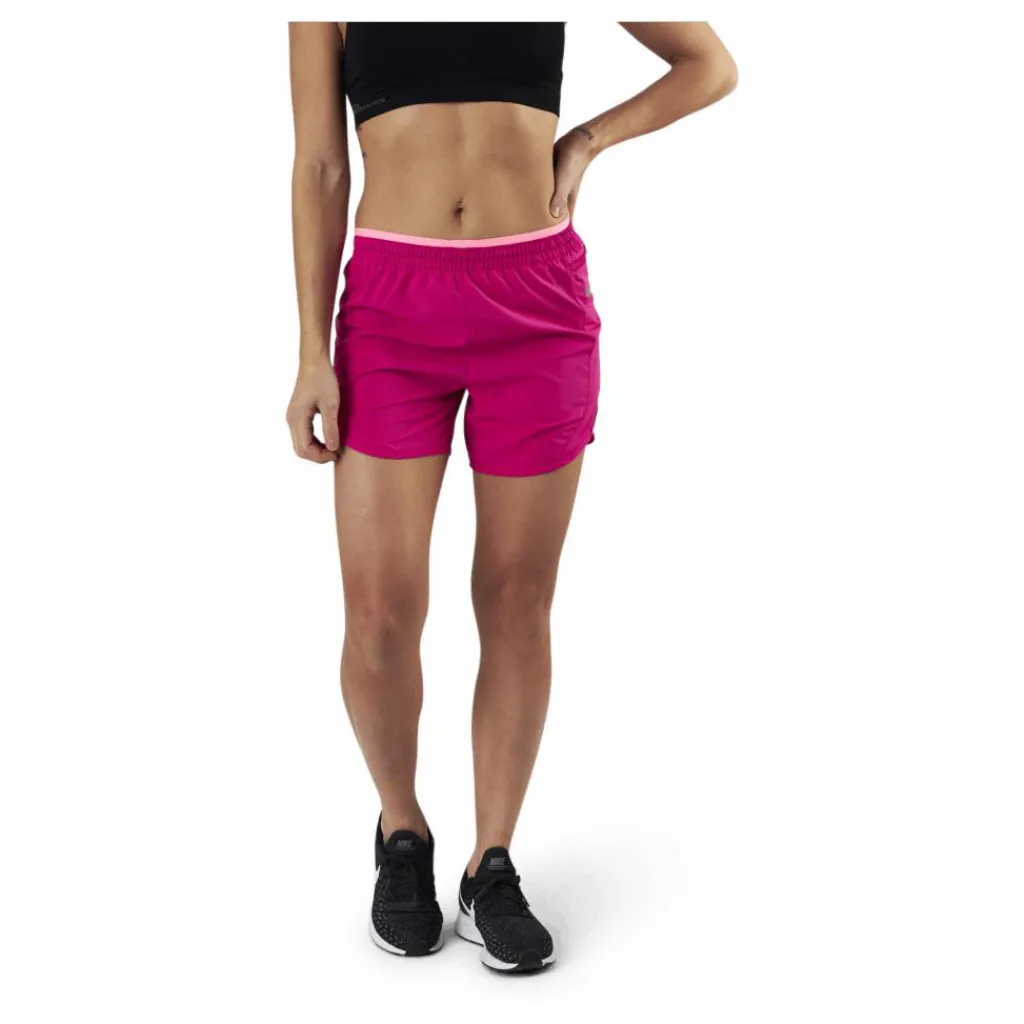 Nike Tempo Luxe 5" Running Short Silver/Red Rosa New