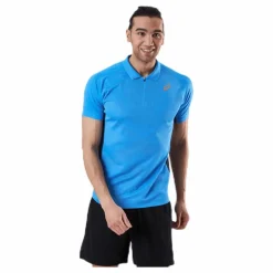 ASICS Tennis Polo Shirt Blue Blå Discount