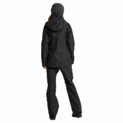 Didriksons Tera Girls Rain Jacket Black Svart Clearance