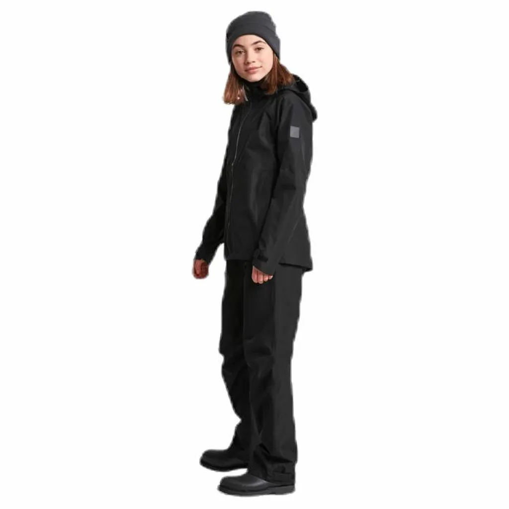 Didriksons Tera Girls Rain Jacket Black Svart Clearance