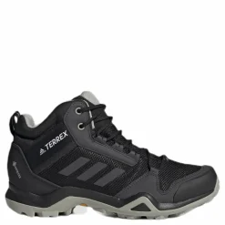 adidas Terrex AX3 Mid GORE-TEX Hiking Shoes Core Black / Dgh Solid Grey / Metal Grey Svart New