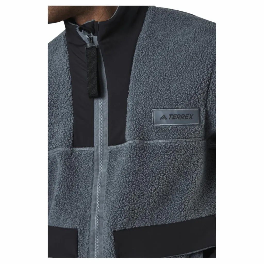 adidas Terrex Sherpa Fullzip Fleece Blue Oxide / Black Grå New