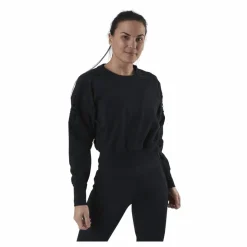 Nike Therma Cropped Fleece LS Crew Black Svart Sale