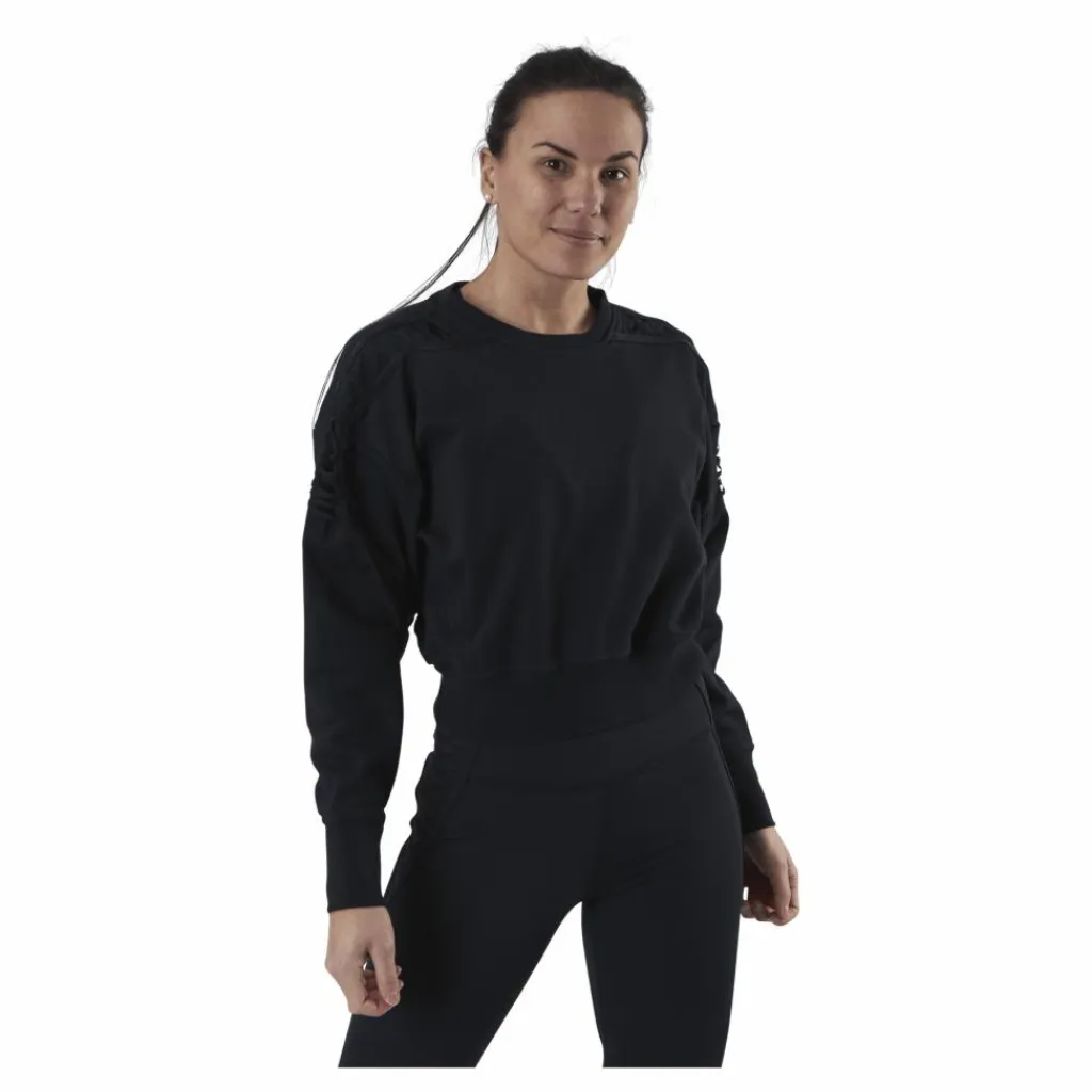 Nike Therma Cropped Fleece LS Crew Black Svart Sale