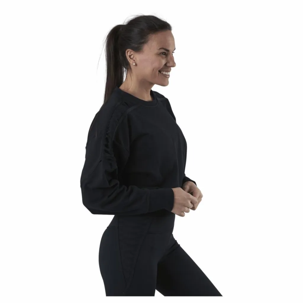 Nike Therma Cropped Fleece LS Crew Black Svart Sale
