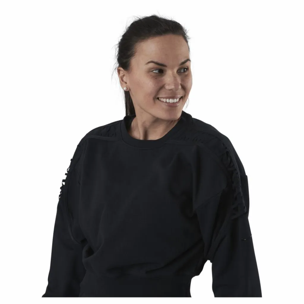 Nike Therma Cropped Fleece LS Crew Black Svart Sale