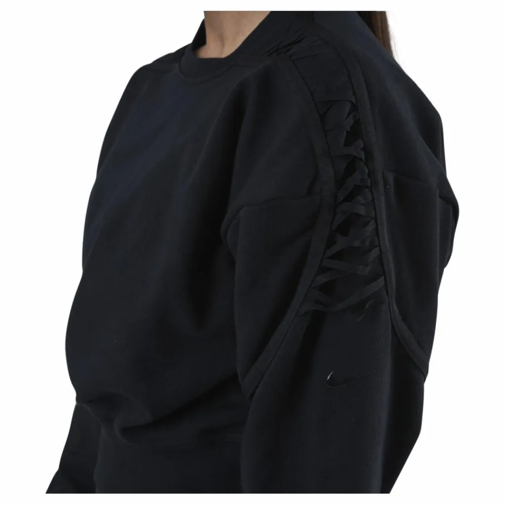 Nike Therma Cropped Fleece LS Crew Black Svart Sale