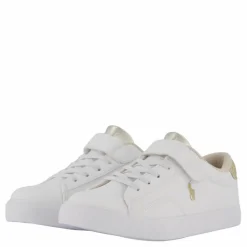 Theron V Ps White Smooth Pu/gold Metallick*Ralph Lauren Junior New