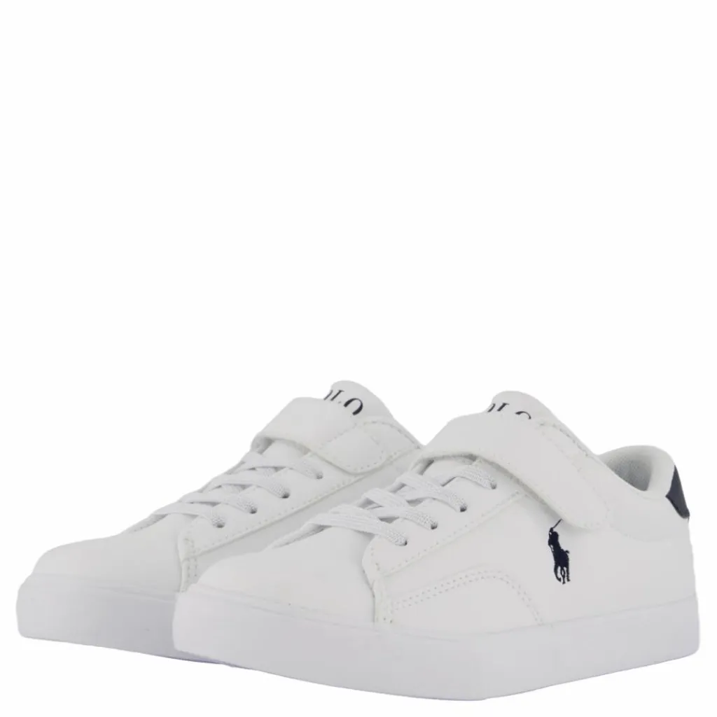 Ralph Lauren Junior Theron V Ps White Smooth Pu/navy W/ Navy P Vit Online