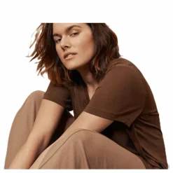 Boob The-Shirt V-neck Brown Brun Sale