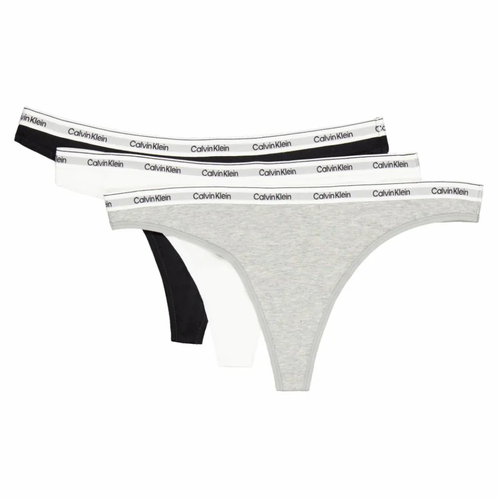 Thong 3pk Black/white/grey Heather*Calvin Klein Discount