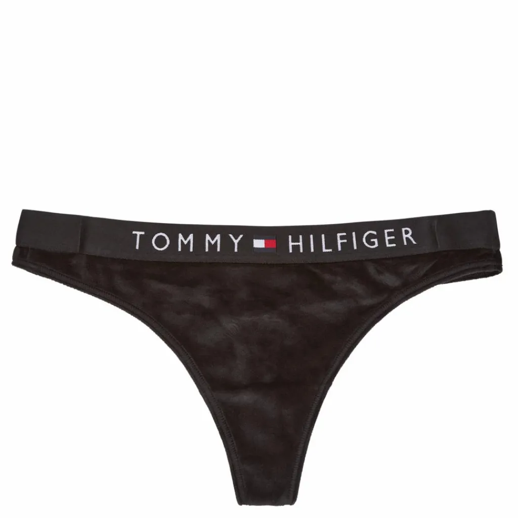 Thong Velour Black*Tommy Hilfiger Clearance