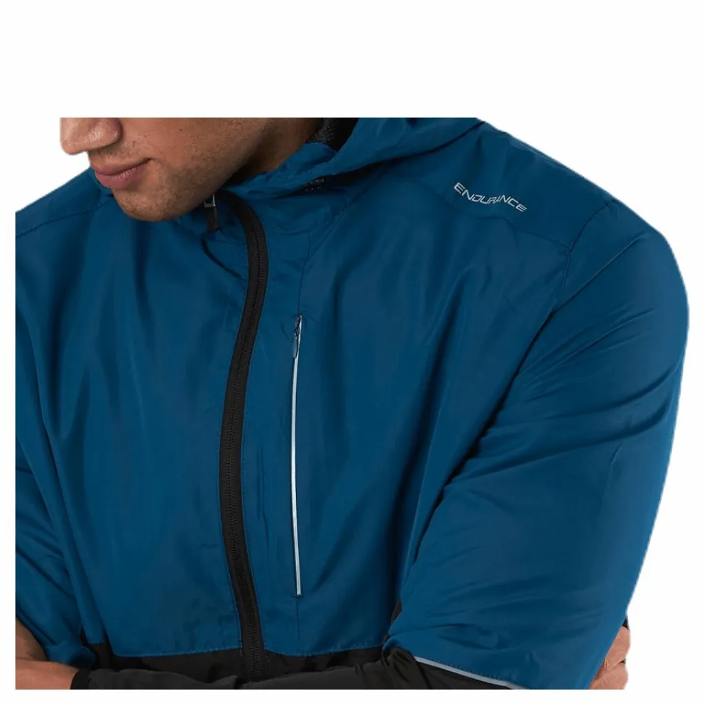 Endurance Thorow Running Jacket With Hood Blue Outlet