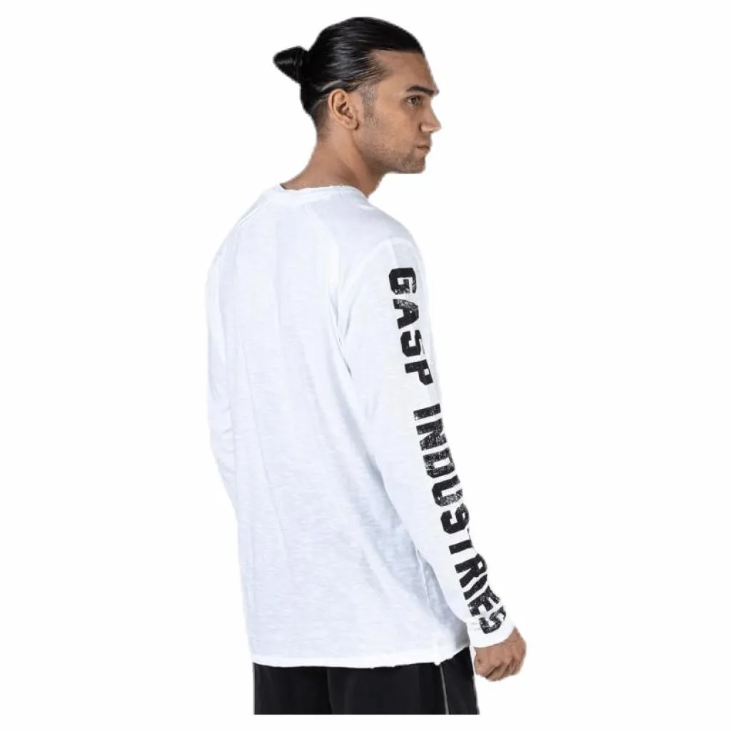 GASP Throwback LS Tee White Vit New