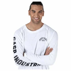 GASP Throwback LS Tee White Vit New