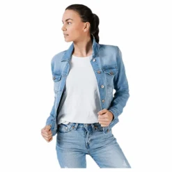 Only Tia Life Dnm Jacket Bb Lb Blue Blå Hot